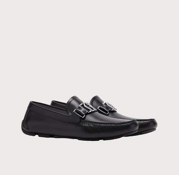 Giày Salvatore Ferragamo Driver Gancini 'Black Light' 020144-741584 - Ảnh 2