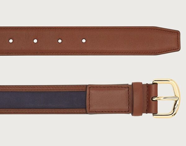 Thắt Lưng Salvatore Ferragamo Men's Belt 670038 743989 003 65 - Ảnh 3