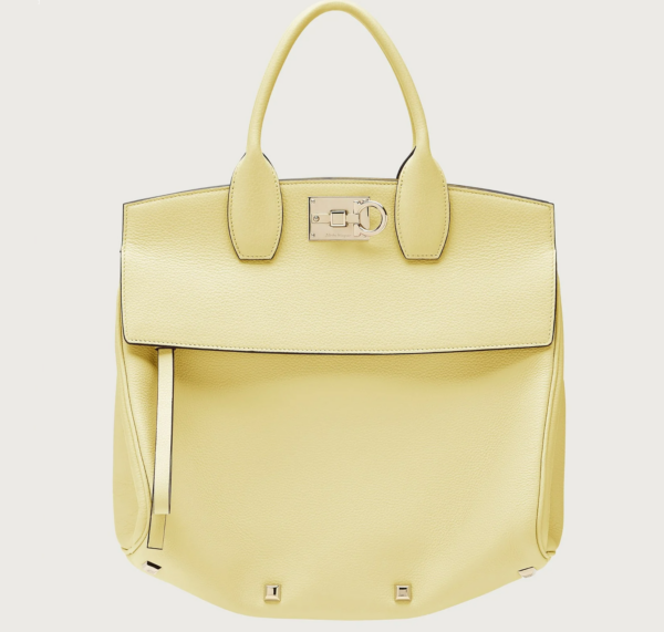 Túi Salvatore Ferragamo The Studio Leather 'Yellow' 21H15-744533 - Ảnh 3