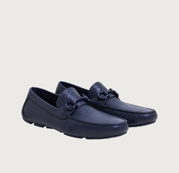 Giày Salvatore Ferragamo Driver Gancini 'Navy Blue' 02C398-745586 - Ảnh 2