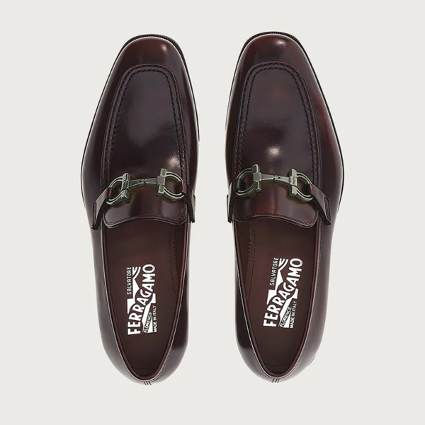 Giày Salvatore Ferragamo Moccasin Gancini 'Siena Tan' 02C047-749420 - Ảnh 4
