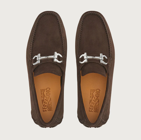 Giày Salvatore Ferragamo Driver Gancini 'Brown' 020350-749446 - Ảnh 4
