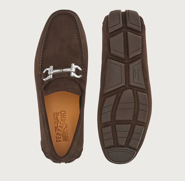 Giày Salvatore Ferragamo Driver Gancini 'Brown' 020350-749446 - Ảnh 5