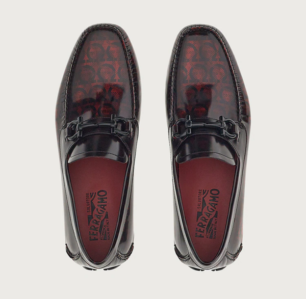 Giày Salvatore Ferragamo Driver Gancini 'Red' 02C398-749451 - Ảnh 4