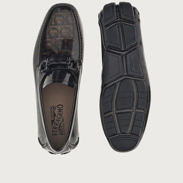 Giày Salvatore Ferragamo Driver Gancini 'Black' 02C398-749452 - Ảnh 4