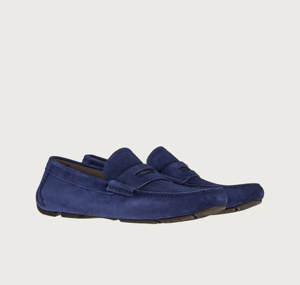 Giày Salvatore Ferragamo Driver Signature 'Blue Marine' 020356-749474 - Ảnh 2
