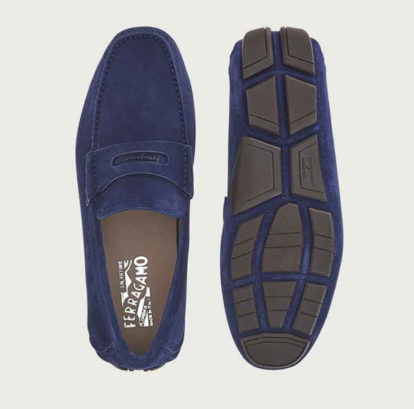 Giày Salvatore Ferragamo Driver Signature 'Blue Marine' 020356-749474 - Ảnh 5