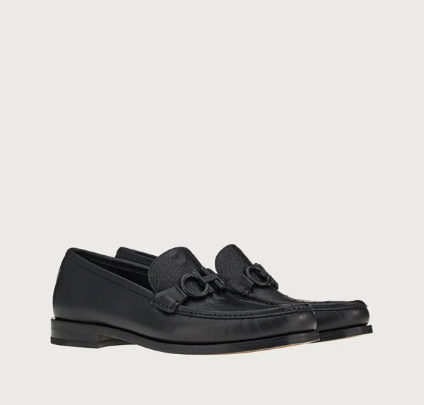 Giày Salvatore Ferragamo Moccasin Gancini 'Black' 02C160-749603 - Ảnh 2