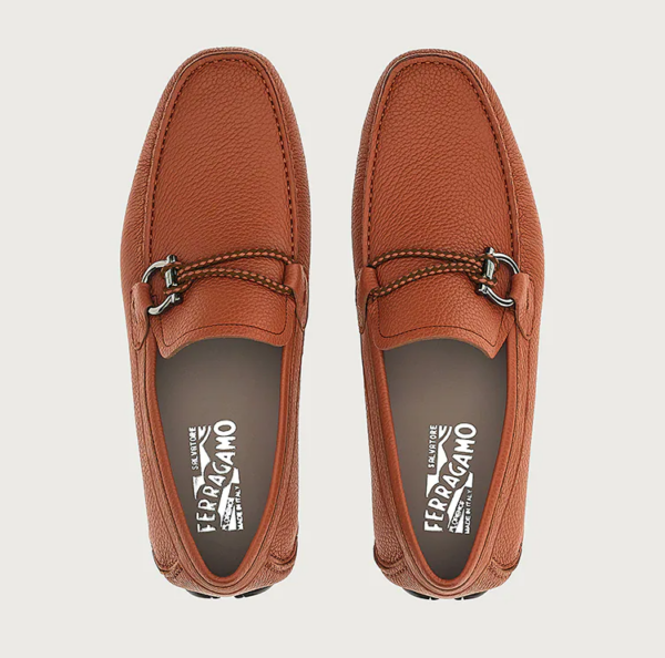 Giày Salvatore Ferragamo Driver Gancini 'Siena Tan' 02A220-749609 - Ảnh 4