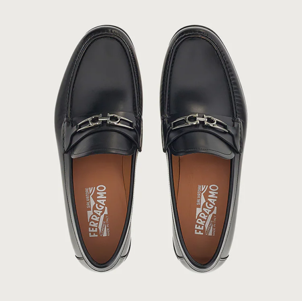 Giày Salvatore Ferragamo Moccasin Gancini 'Black' 020667-750514 - Ảnh 4
