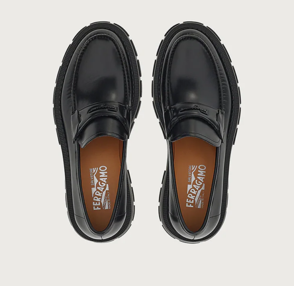 Giày Salvatore Ferragamo Moccasin Signature 'Black' 020620-750527 - Ảnh 5