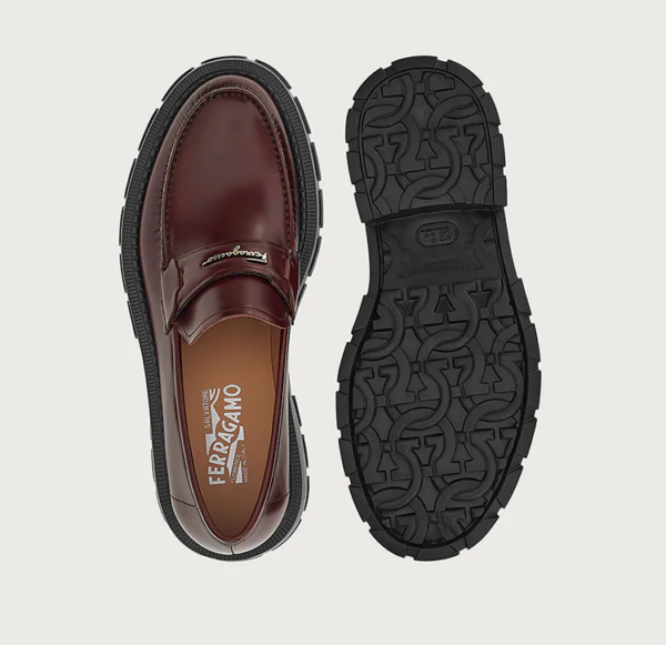 Giày Salvatore Ferragamo Moccasin Signature 'Nebbiolo' 020620-750528 - Ảnh 5