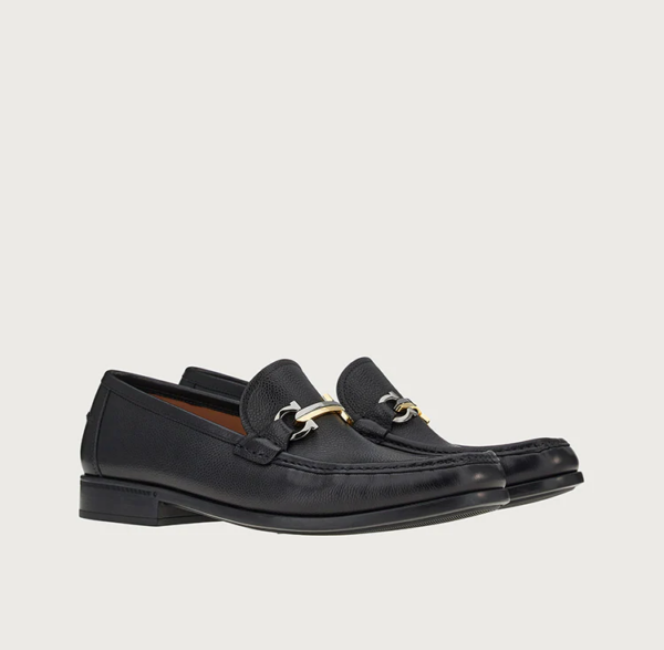 Giày Salvatore Ferragamo Moccasin Gancini 'Black' 020619-750529 - Ảnh 2