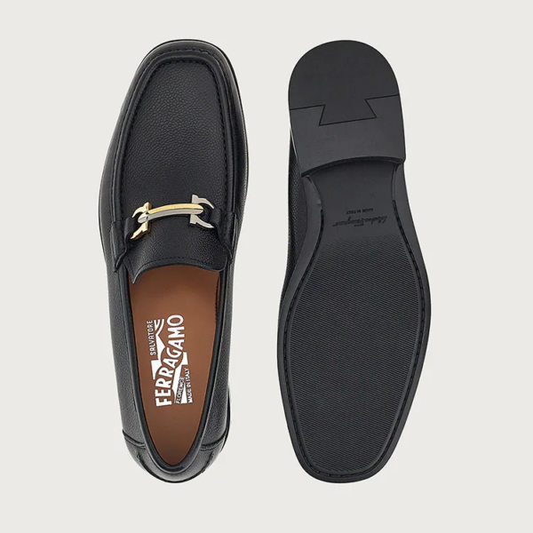 Giày Salvatore Ferragamo Moccasin Gancini 'Black' 020619-750529 - Ảnh 5