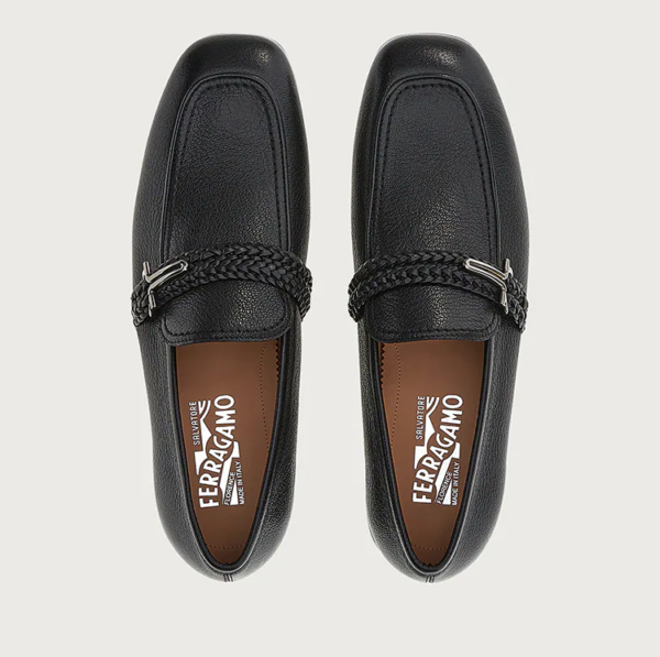 Giày Salvatore Ferragamo Moccasin Gancini 'Black' 020593-750541 - Ảnh 4