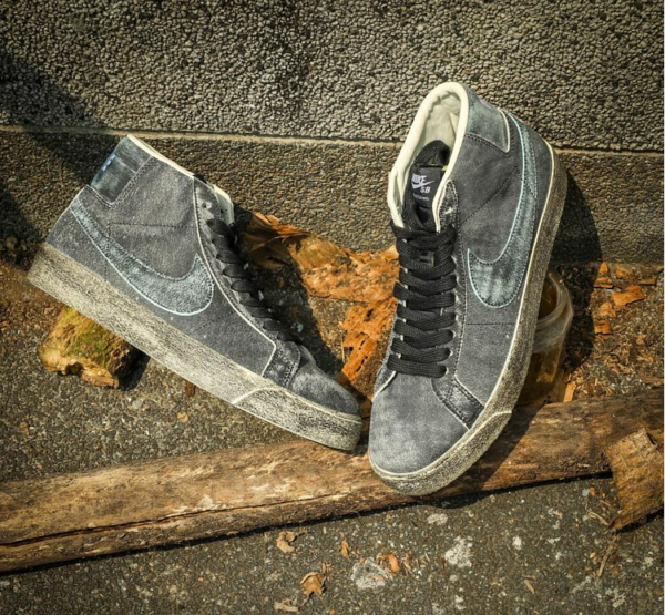 Giày Nike Zoom Blazer Mid Premium SB 'Faded Black' DA1839-001 - Ảnh 5