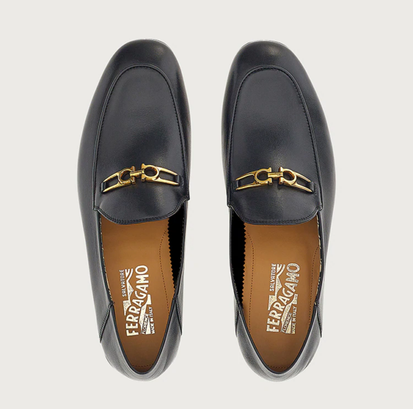 Giày Salvatore Ferragamo Moccasin Gancini 'Black' 020586-751489 - Ảnh 5