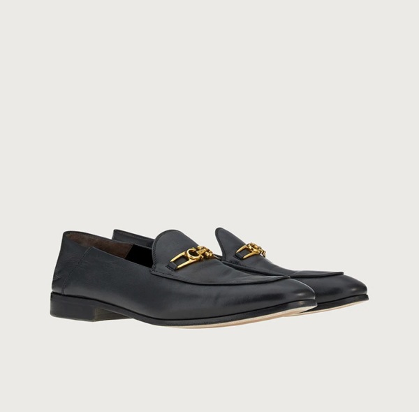 Giày Salvatore Ferragamo Moccasin Gancini 'Black' 020586-751489 - Ảnh 2