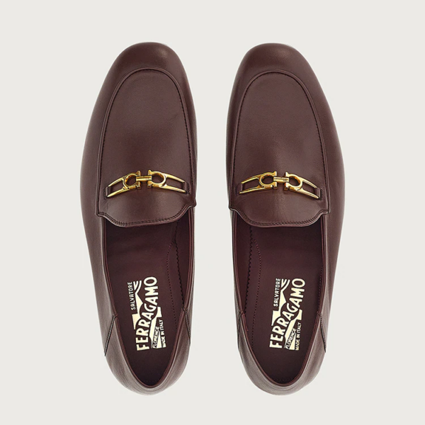 Giày Salvatore Ferragamo Moccasin Gancini 'Nebbiolo' 020586-751490 - Ảnh 4