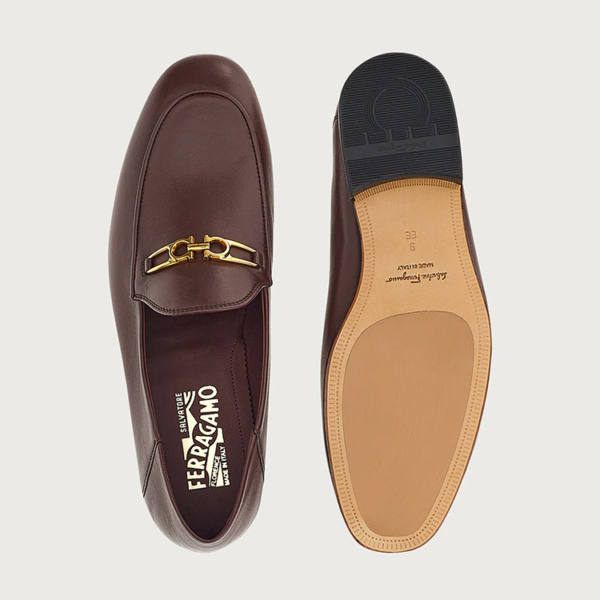 Giày Salvatore Ferragamo Moccasin Gancini 'Nebbiolo' 020586-751490 - Ảnh 5