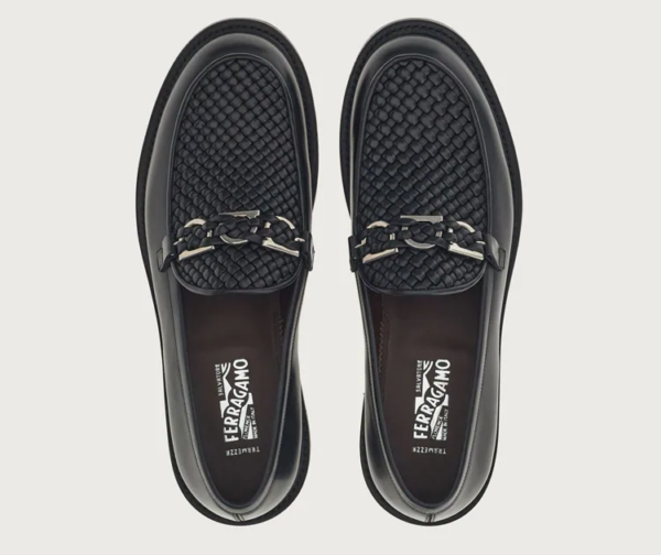 Giày Salvatore Ferragamo Moccasin 'Black' 020740-752443 - Ảnh 4