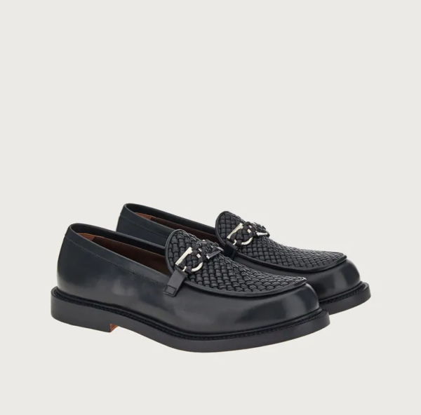 Giày Salvatore Ferragamo Moccasin Gancini 'Black' 020740-752443 - Ảnh 2