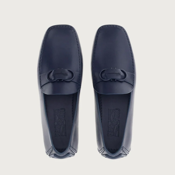 Giày Salvatore Ferragamo Driver Gancini 'Blue Marine' 020323-752691 - Ảnh 4