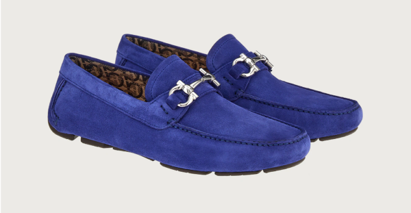 Giày Salvatore Ferragamo Driver Gancini 'Golfo Blue' 020350-753170 - Ảnh 2
