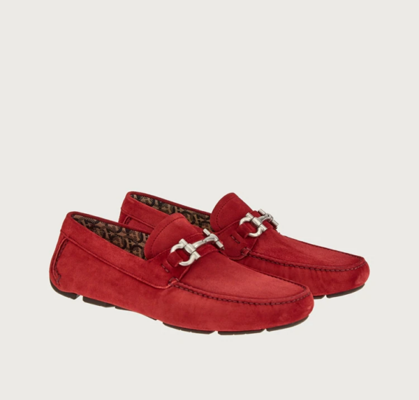 Giày Salvatore Ferragamo Driver Gancini 'Pomegranate' 020350-753171 - Ảnh 2