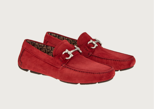 Giày Salvatore Ferragamo Driver Gancini 'Pomegranate' 020350-753171 - Ảnh 2