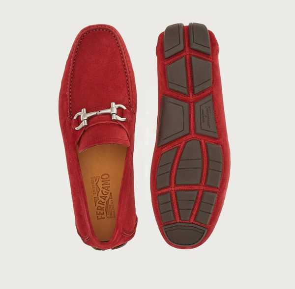 Giày Salvatore Ferragamo Driver Gancini 'Pomegranate' 020350-753171 - Ảnh 5