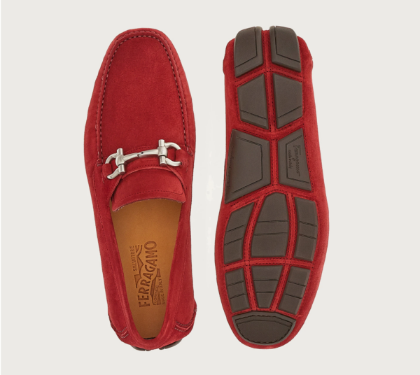 Giày Salvatore Ferragamo Driver Gancini 'Pomegranate' 020350-753171 - Ảnh 5