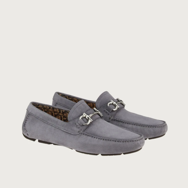 Giày Salvatore Ferragamo Driver Gancini 'Hematite' 020350-753172 - Ảnh 2