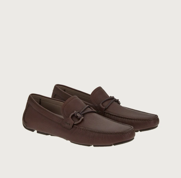 Giày Salvatore Ferragamo Driver Gancini 'Chocolate' 02B796-753176 - Ảnh 2