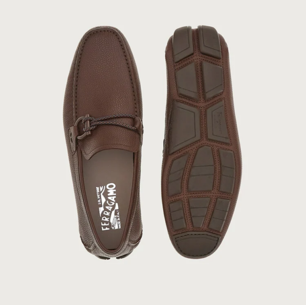 Giày Salvatore Ferragamo Driver Gancini 'Chocolate' 02B796-753176 - Ảnh 5