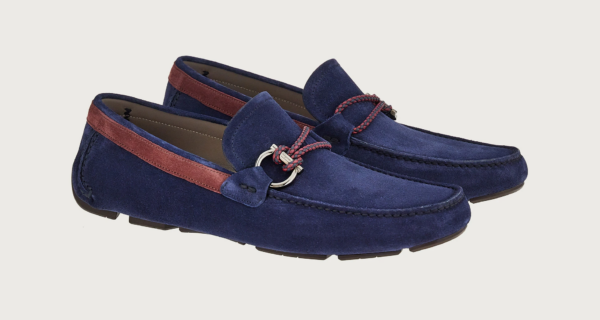Giày Salvatore Ferragamo Driver Gancini 'Marine Blue' 02B796-753180 - Ảnh 2