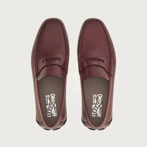 Giày Salvatore Ferragamo Driver Signature 'Aubergine' 020356-753184 - Ảnh 4