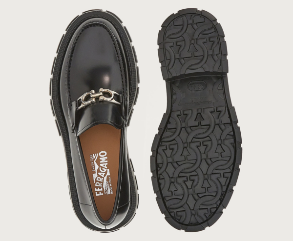 Giày Salvatore Ferragamo Moccasin 'Black' 020814-753788 - Ảnh 5