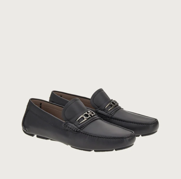 Giày Salvatore Ferragamo Driver Gancini 'Black' 020803-753791 - Ảnh 2