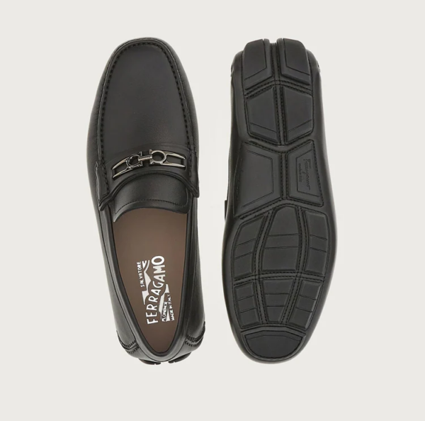 Giày Salvatore Ferragamo Driver Gancini 'Black' 020803-753791 - Ảnh 5