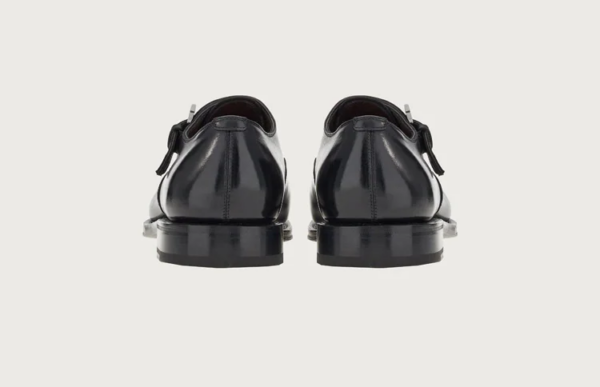 Giày Salvatore Ferragamo Single Monk Straps 'Black' - Ảnh 3