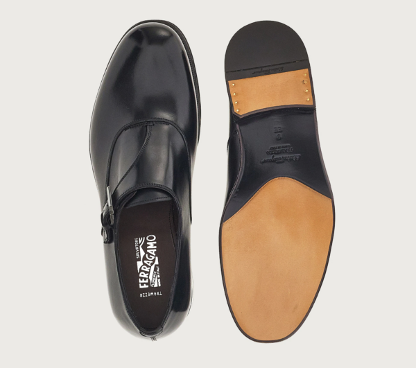 Giày Salvatore Ferragamo Single Monkstrap 'Black' 020834-753938 - Ảnh 5
