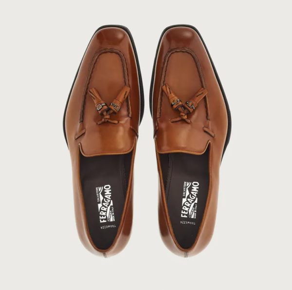 Giày Salvatore Ferragamo Moccasin Tassels 'Brown' 020780-753940 - Ảnh 4