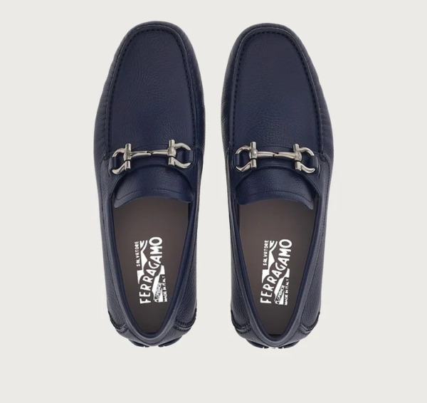 Giày Salvatore Ferragamo Driver Gancini 'Blue' 02C398-754332 - Ảnh 4