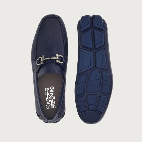 Giày Salvatore Ferragamo Driver Gancini 'Blue' 02C398-754332 - Ảnh 5