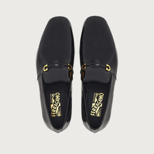 Giày Salvatore Ferragamo Moccasin Gancini 'Black' 020753-754369 - Ảnh 4