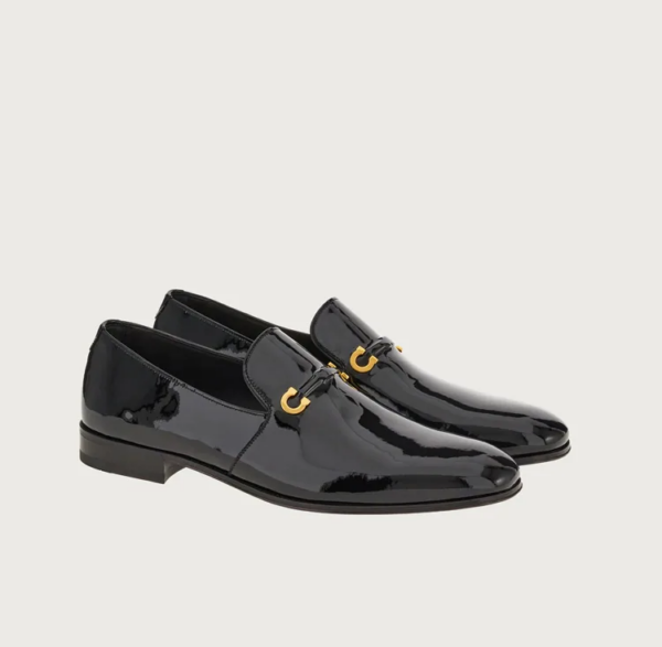 Giày Salvatore Ferragamo Moccasin Gancini 'Black' 020753-754369 - Ảnh 2