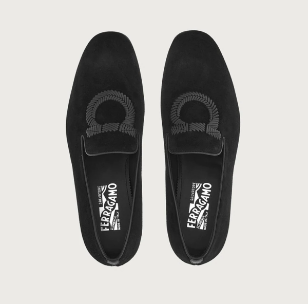 Giày Salvatore Ferragamo Moccasin Gancini 'Black' 020853-754845 - Ảnh 4