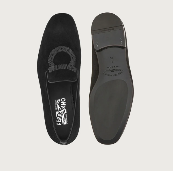 Giày Salvatore Ferragamo Moccasin Gancini 'Black' 020853-754845 - Ảnh 5