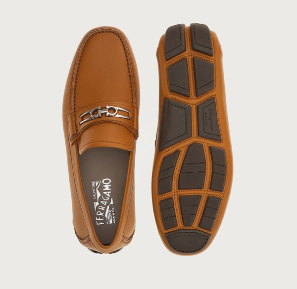 Giày Salvatore Ferragamo Driver Gancini 'New Vicuna' 020803-754917 - Ảnh 5